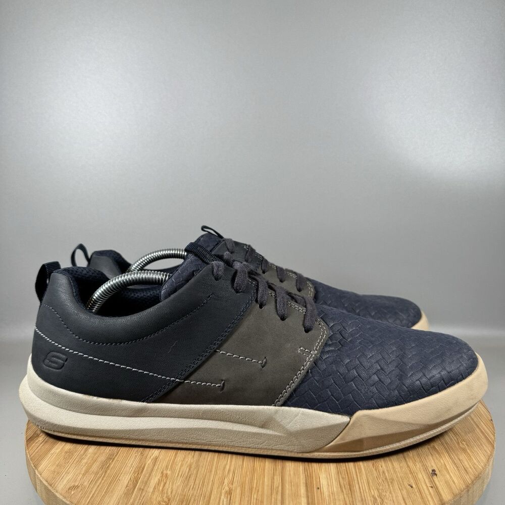 Skechers Mens Norsen Aveno Blue Lace Up Shoes Sneakers Size‎ 12
